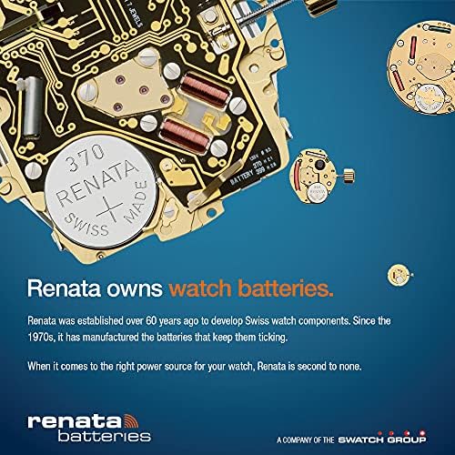 Часовници Renata 303 с една батарейкой от азотен сребро швейцарско производство от 1,5 (10 батерии, 303 или SR44SW)