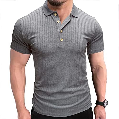Мъжки Ризи Поло С Къс Ръкав Ежедневни Спортни Ризи Slim Fit