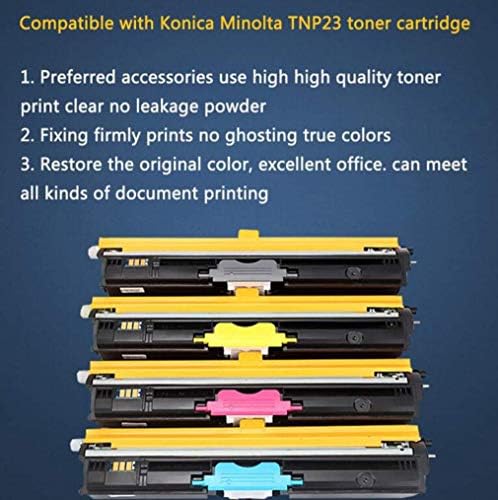 Тонер касета TNP23 е съвместим с цветен лазерен принтер KONICA MINOLTA Bizhub C15P C17 C18, 4 цвята, 2500 страници, 4 цвята