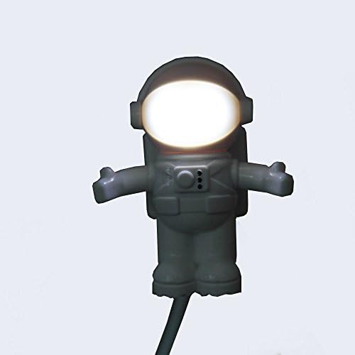 Астронавт Космонавт USB Мини LED Регулируема Бяла нощна светлина за четене на КОМПЮТЪР