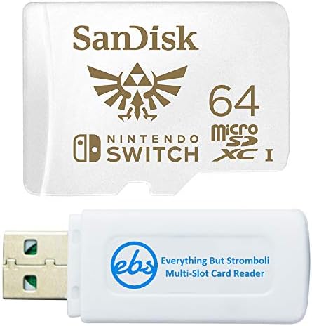 Карта памет 64GB SanDisk Nintendo Swtich microSDXC Работи с модел Nintendo Switch OLED (SDSQXAT-064G-GNCZN) U3, Class 10, 4K