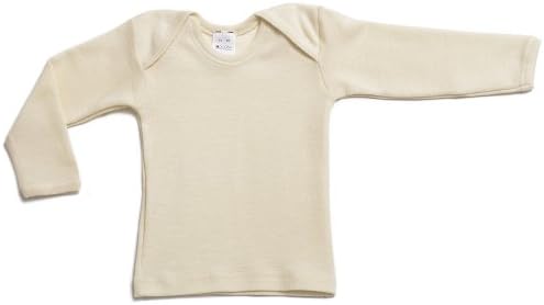 Детска риза от органична вълна, мериносова Hocosa, с Дълъг ръкав, деколте-плик.