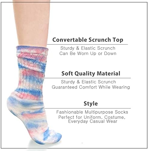 Дамски чорапи BASICO 6PK, 3PK Slouch Socks | Розово, Бежово, Тъмно сини, Бели, Черни Чорапи с ластик за екипажа