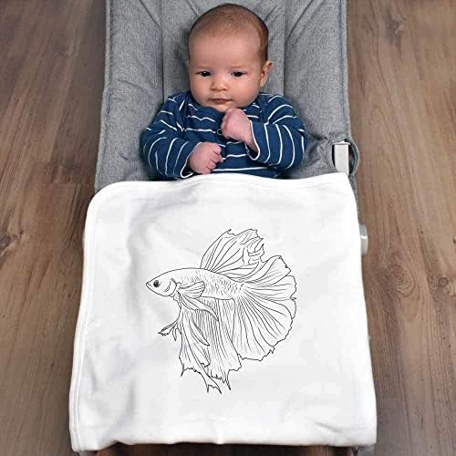 Памучно Бебешко одеало /Шал Azeeda Сиамски бойцовые рибки (BY00028011)