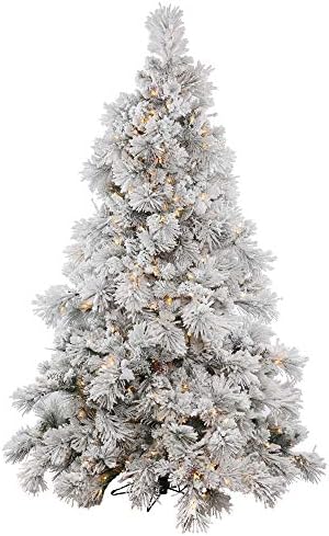 Изкуствена Коледна елха Vickerman 3,5' от Алберта с Прозрачни светлини - Изкуствена Елха, която е Покрита със Сняг - Сезонен