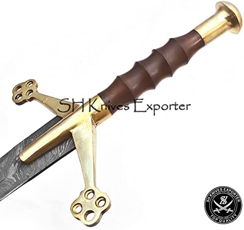 SHKE - 40 Инчов Обичай Claymore от ковано желязо Дамасской стомана Ръчна изработка - Исторически Средновековен