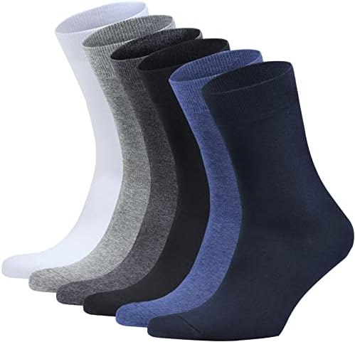 Мъжки Тържествено Чорапи HDL Classic Premium От Гребенчатого Памук, Чорапи за екипажа, Меки Дишащи, 6 Двойки