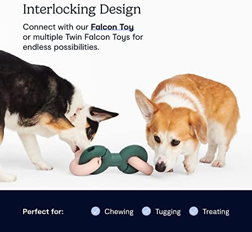 Играчка за теглене на кучета FABLE Twin Falcon - Играчки, за да се раздадат лакомство за кучета с множество кухини за суха храна и се разпространява - Идеална за интерактивн?