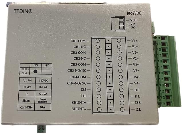 TPDIN3 осигурява отдалечен списание данни, DIN-rail Mt, Pwr Mon / Ctrl, Следи 4X Напрежение, 4X ток, 2X температура; Modbus, 4X релета 10A за оборудване на Ctrl, срока на експлоатация на тел PoE /