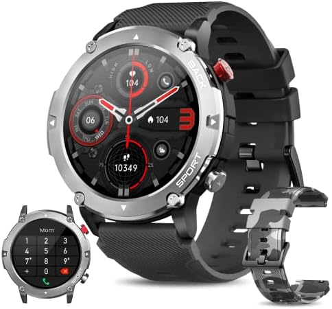 Военни смарт часовници за мъже (отговори / провеждате разговори), най-Новите Улични смарт часовници 2023 с Bluetooth