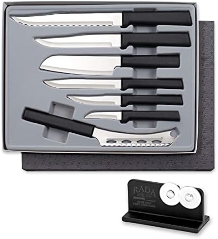 Прибори за хранене Stas G248 Подаръчен Комплект за начинаещи Ножове Плюс Острилка за ножове R119