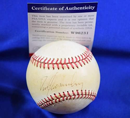 Автограф на Дан Квизенберри PSA DNA Coa с автограф на Американската лига OAL бейзбол