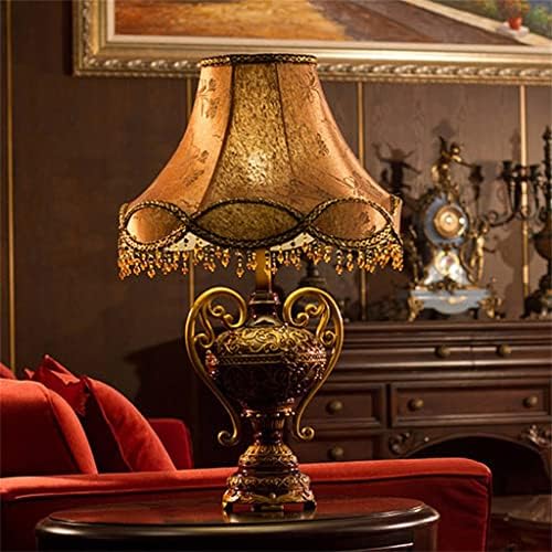IRDFWH Настолна лампа в европейски Стил, Нощна лампа за Спални, Сънливи Креативна американски Сватбена Нощно шкафче (Цвят: Затемняющий ключ, размер: 55x33x12 см)