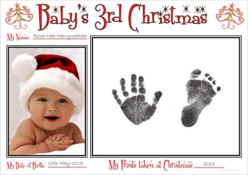 Комплект за Трета Коледа отстъпи ръце, следи от крака BabyRice New Baby / Детски Щампи Унисекс за момчета и Момичета на