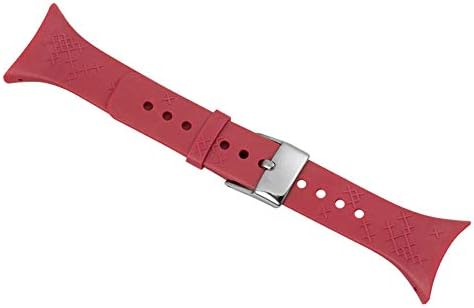 Каишка за часовник Sencato, съвместим със Suunto M-Series Women M1 M2 M4 M5, Взаимозаменяеми каишка от мека гума за Suunto Smart Watch M Series Women Ширина 16 мм, червен