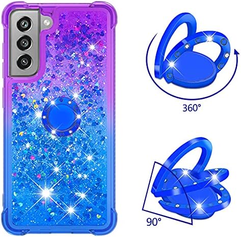 Калъф за телефон Monwutong за Samsung Galaxy S21 FE, Блестящ, с ефект на Плаващи Пясъци, калъф-броня от TPU с четири