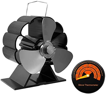 YYYSHOPP 3/4 Камина, вентилатор Ефективен Вентилатор за полицата на фурна с изключване на топлина, Работещи на дърва горелката