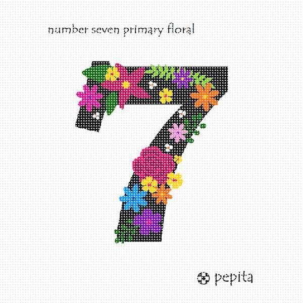 комплект за бродиране pepita: Основен Цветна рисунка номер Седем, 7 х 7