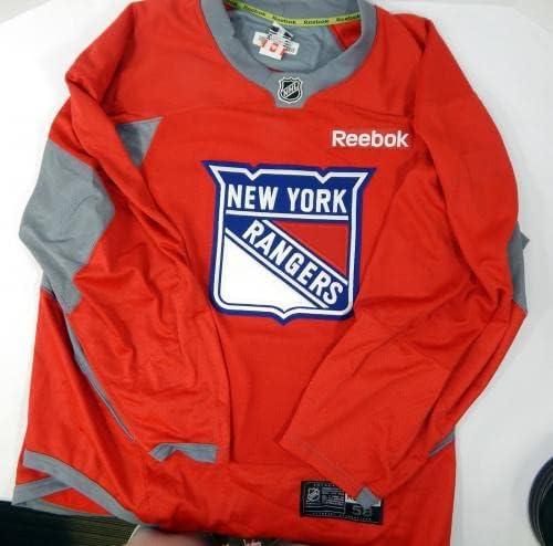 Ню Йорк Рейнджърс е Използвала За игри Червения Обучение Фланелка Reebok NHL 58 DP29929 - Използвани За игри Тениски NHL