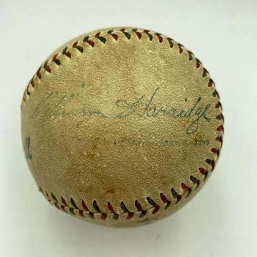 Бейб Рут и Лу Гериг подписаха Официално споразумение на Американската лига бейзбол JSA COA - Бейзболни топки
