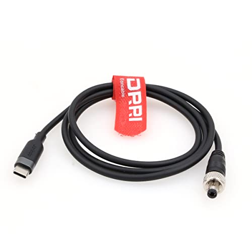 DRRI С Фиксиране на Прав ъгъл 5,5x2,1mm постоянен ток към USB-C PD Кабел за Бързо Зареждане На 12 В за монитор Atomos Ninja V