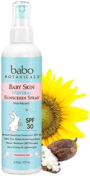 Babo Растителни Минерален слънцезащитен спрей за детската кожа SPF 30 на широк спектър от действия - от