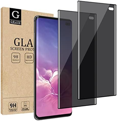 [2] Защитно фолио GLBLAUCK Privacy Screen Protector за Samsung Galaxy S10 Plus, анти-шпионския софтуер, защитни фолиа, изработени от закалено стъкло 3D Curve Edge твърдост 9H за Samsung Galaxy S10 Plus (6.4 )