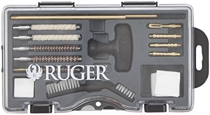 Комплект за почистване на пистолет Ruger Rimfire на фирмата Allen, пушки 22-ри калибър и пистолет 22-ри калибър, Бронзови четки за канала на цевта, медни чакъла и Здрави пръти о