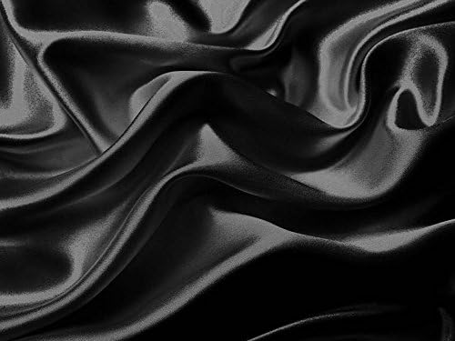Комплект чаршаф Mk Collection от 4 теми от Мека шелковистого сатен Однотонного на цвят, с Дълбок джоб (черен, Queen)