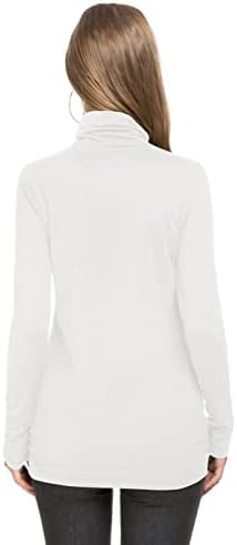 LE VONFORT Дамски Блузи с имитация на Turtlenecks с дълъг Ръкав На Руното Лигавицата, Лесен основният Слой с подгряване