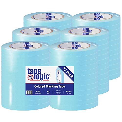 Цветното тиксо Tape Logic®, 4,9 Mils, 1/2 x 60 ярда, светло синьо, 72 / Калъф