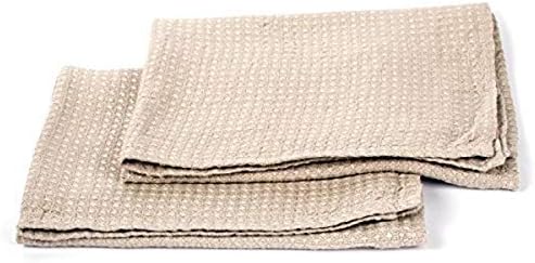 Гофрети кърпи за ръце и за гостите, выстиранные LinenMe, с размери 17 на 28 инча, Натурални, Комплект от 2