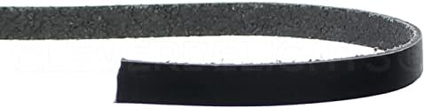CleverDelights Черна Кожена каишка 3/8 инча - 30 Метра Лента от естествена кожа 9,5 мм