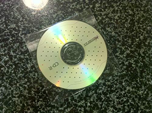 100 Бр прозрачни чанти за CD DVD дискове с размер 4 7/8 X 4 7/8, без хартия (в уникална опаковка)