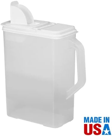 Контейнер за съхранение на насипни продукти Buddeez - 8-литров Универсален Прозрачен и Просторен За организиране на помещение и кухня - Опаковка от зърнени храни, брашн