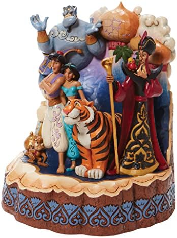 Фигурка Enesco Дисни Traditions by Jim Shore с героите на Аладин, разположени наизуст, 7,67 инча, Многоцветен