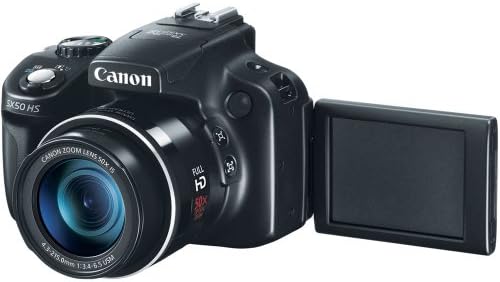Цифров фотоапарат Canon PowerShot SX50 HS 12.1 Mp с 50-кратно оптично увеличение, широкоъгълен, стабилизированным изображение