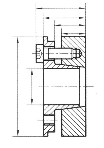 LA5A-42/75 Метричен бесключевой заключване Ametric® В събирането на Вид 5A Метричен, Диаметър на отвора 42 мм, Външен
