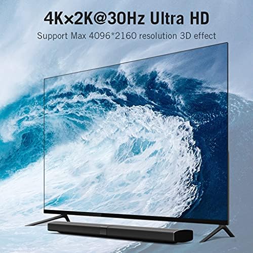 Преминете WDBBY HDMI 4K 5 в 1 Изход за Xbox 360 PS4 Smart HDTV PC HDR 5-Портов адаптер-сплитер 5x1 Switcher (Цвят: както е