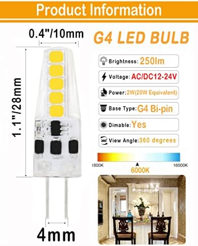 Lamsky G4 Led лампа с двухконтактным основание ac адаптер 12 В 24 В G4 Led крушка 2 W 20 W Подмяна на халогенни