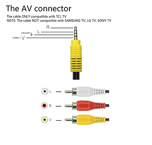 Подмяна на кабел-адаптер AILTECK AV Component Video Adapter за TCL TV, Адаптер AV-входа от 3 RCA до 3,5 мм