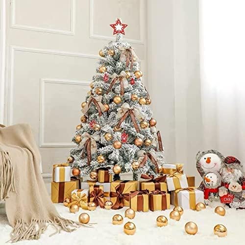 Изкуствени Коледни Елхи 6 фута Бяла Малка Коледна Елха за вашия дом Офис Празнична Коледна украса 6 МЕТРА