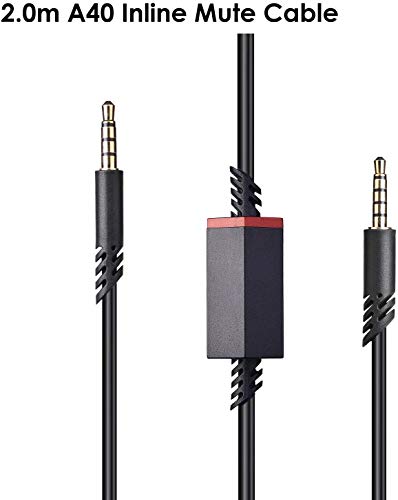 YARENKA Взаимозаменяеми кабел Astro A10 A40, 2,0 М A40 Вграден Кабел за Изключване на звука, който е Съвместим с игри слушалки
