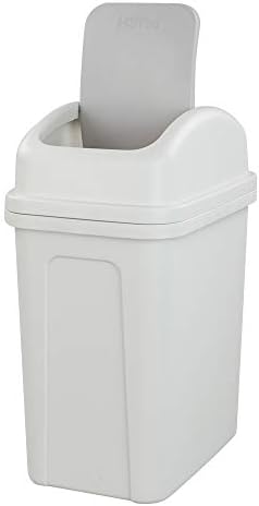 Малката кофа за Боклук Asking обем 1,8 литра с Панти капак, Пластмасова кофа за Боклук сив цвят