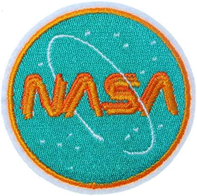 JPT - Лого на НАСА Explore Space Galaxy Stars Сладък Анимационен Бродирани Аппликацией, Гладка/Sew-на Ивици, Икона, Скъпа Нашивка