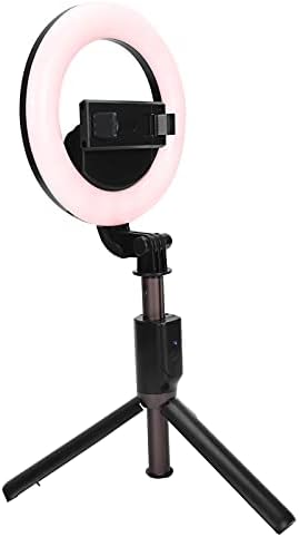 Околовръстен лампа за Селфи със статив-стойка за притежателите на телефони, Регулируем Ъгъл на Наклон, Димиране