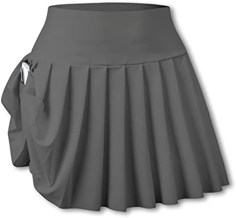 Дамски Плиссированная Тенис пола SANGTREE с джобове, спортни къси панталони за голф с висока талия за момичета, на 2 години - US 4XL