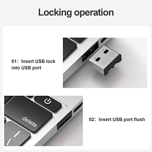 Блокиращите USB портове Aucas - Опаковка от 10 броя, Черен с ключ, прах и едно водоустойчив