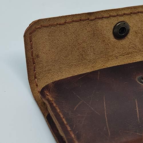 Чанта-кобур от естествена кожа за Oppo R15, Калъф за вашия телефон ръчна изработка от естествена кожа, Изработен по поръчка Кожена чанта за Носене-калъф с линия за кола?