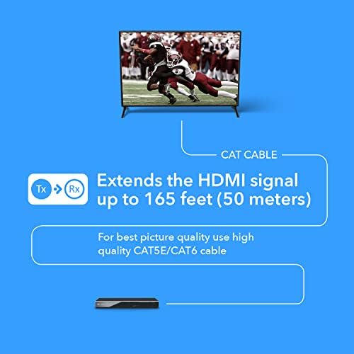 Удължител OREI HDMI over Ethernet кабел Cat6 / Cat7 дължина до 165 фута с резолюция 1080p, Full HD, възможност за локално изключване,